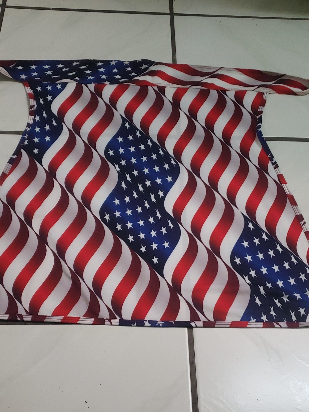 Like new  patriotic flag print silk bandana- Red/White/Blue